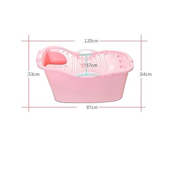 【自動膨張式】桜ピンクの充気バスタブ（浴槽）80×80×65cm 自動膨張式】桜ピンクの充気バスタブ（浴槽）80×80×65cm